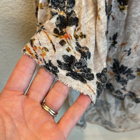 Free People Floral Draped Open Back Tank Size Medium - Picture 6 of 9